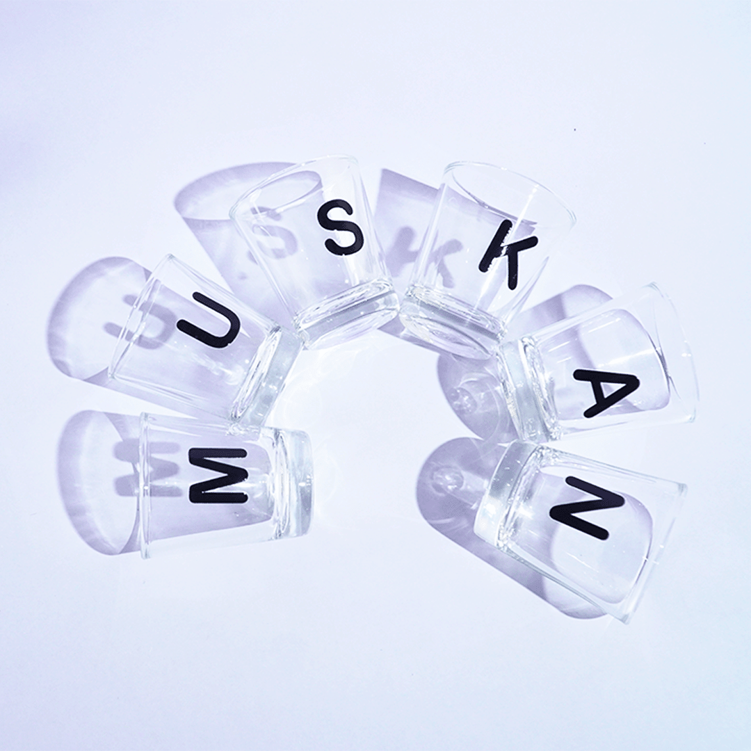 Personalized Alphabet Shot Glass Set – Custom Name Glasses for Gifting & Parties - Memories InsiteVOTKA SHOTS SET OF - 6